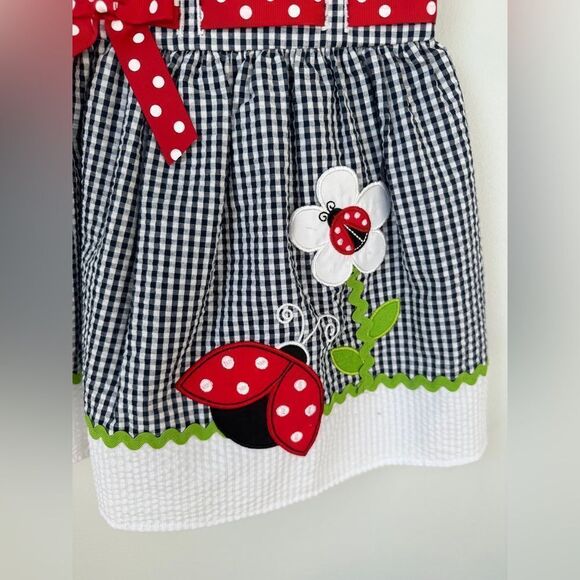 Rare Editions Toddler Girl Ladybug Seersucker Dress 2T - Picture 2 of 6